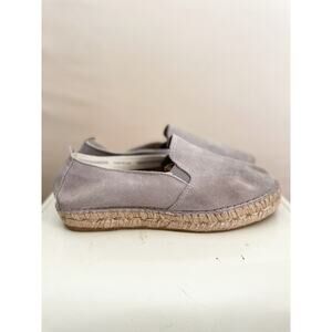 Fabiolas Made in Spain Gray Espradrille Slip On Shoe. Size 38/7.5.